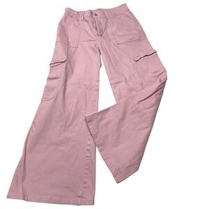 Altar'd State Pink Cargo Wide Leg Pants Women's Size XL